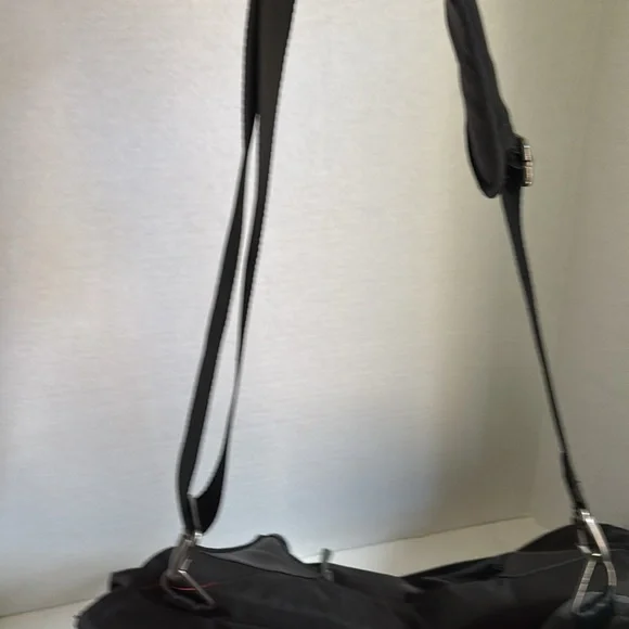 ATHLETA Black Yoga Gym Large Tote Bag Orange Interior - Picture 5 of 14